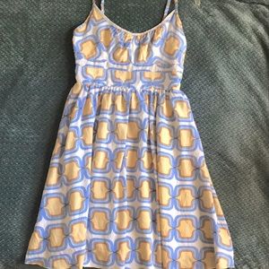 Geometric pattern retro party dress